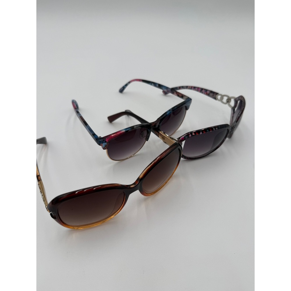 Unbranded Sunglasses Bundle Women OS Multicolor Good Casual Fashion 3 Pairs